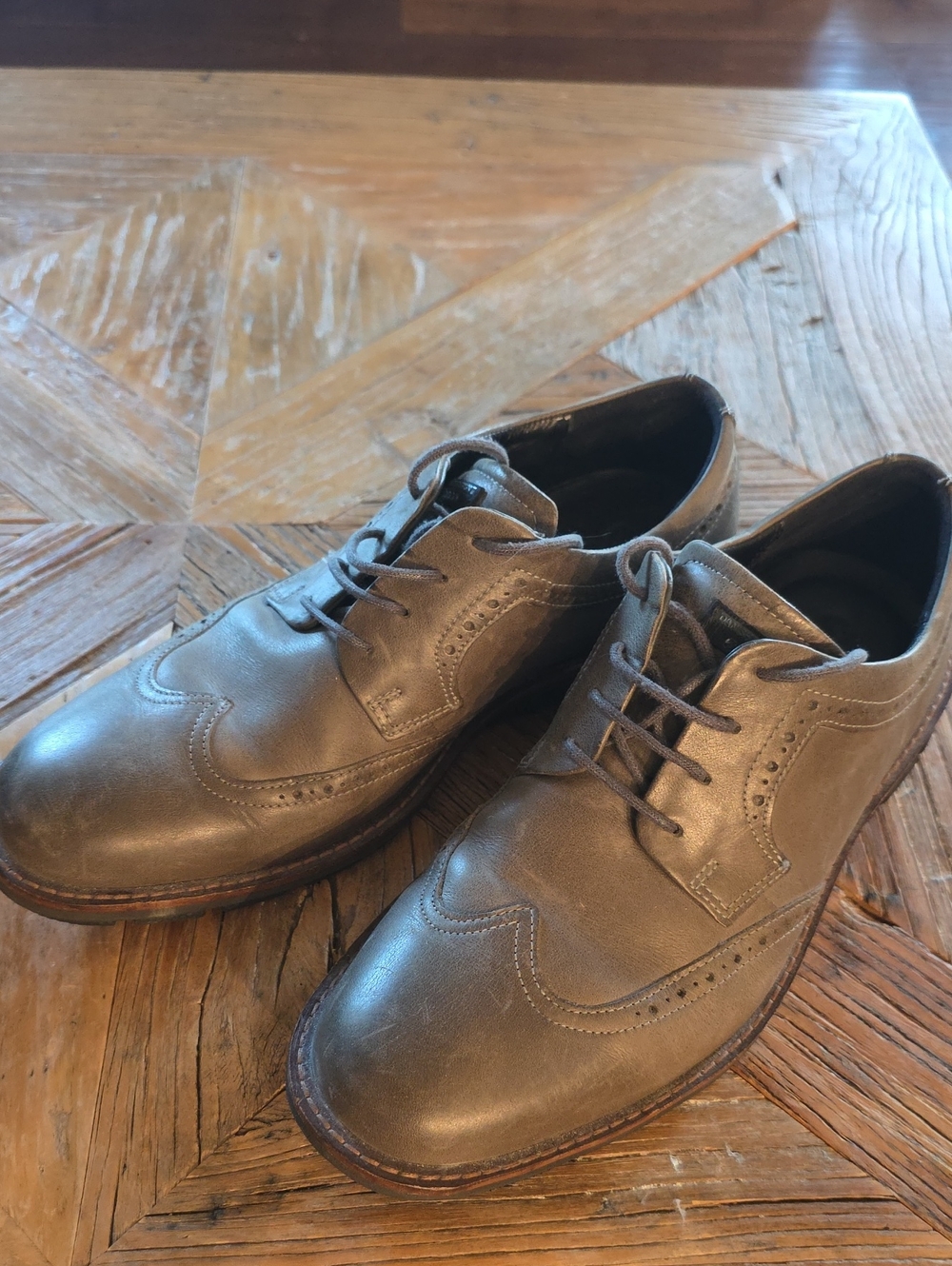 ECCO high quality brogue wingtip leather lace up shoes! 40